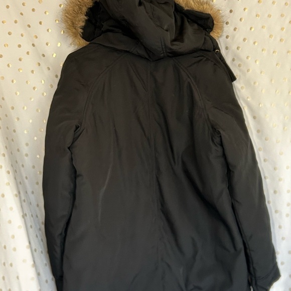 Old Navy Black Jacket with Faux Fur Trim - Picture 6 of 15
